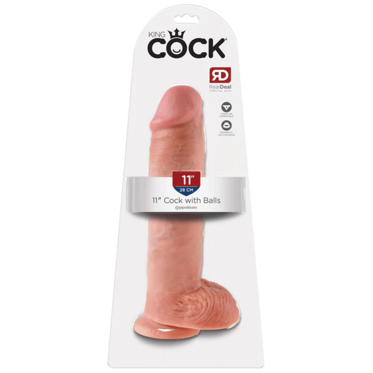 King Cock 11Inch Cock with Balls - Light