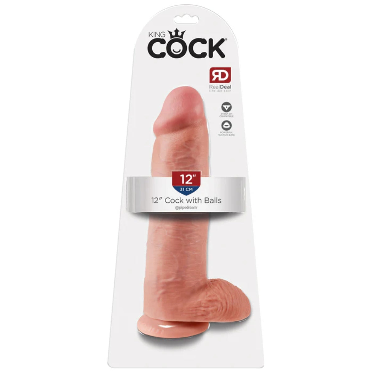 King Cock 12Inch Cock with Balls - Light