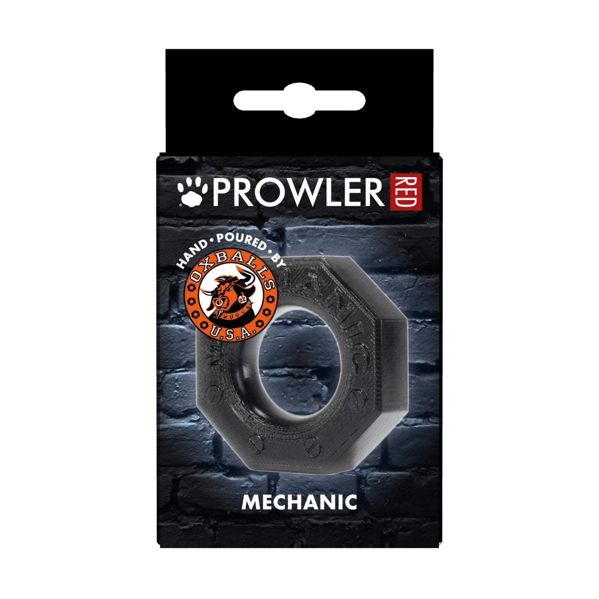 Prowler RED By Oxballs Mechanic Cock Ring Black