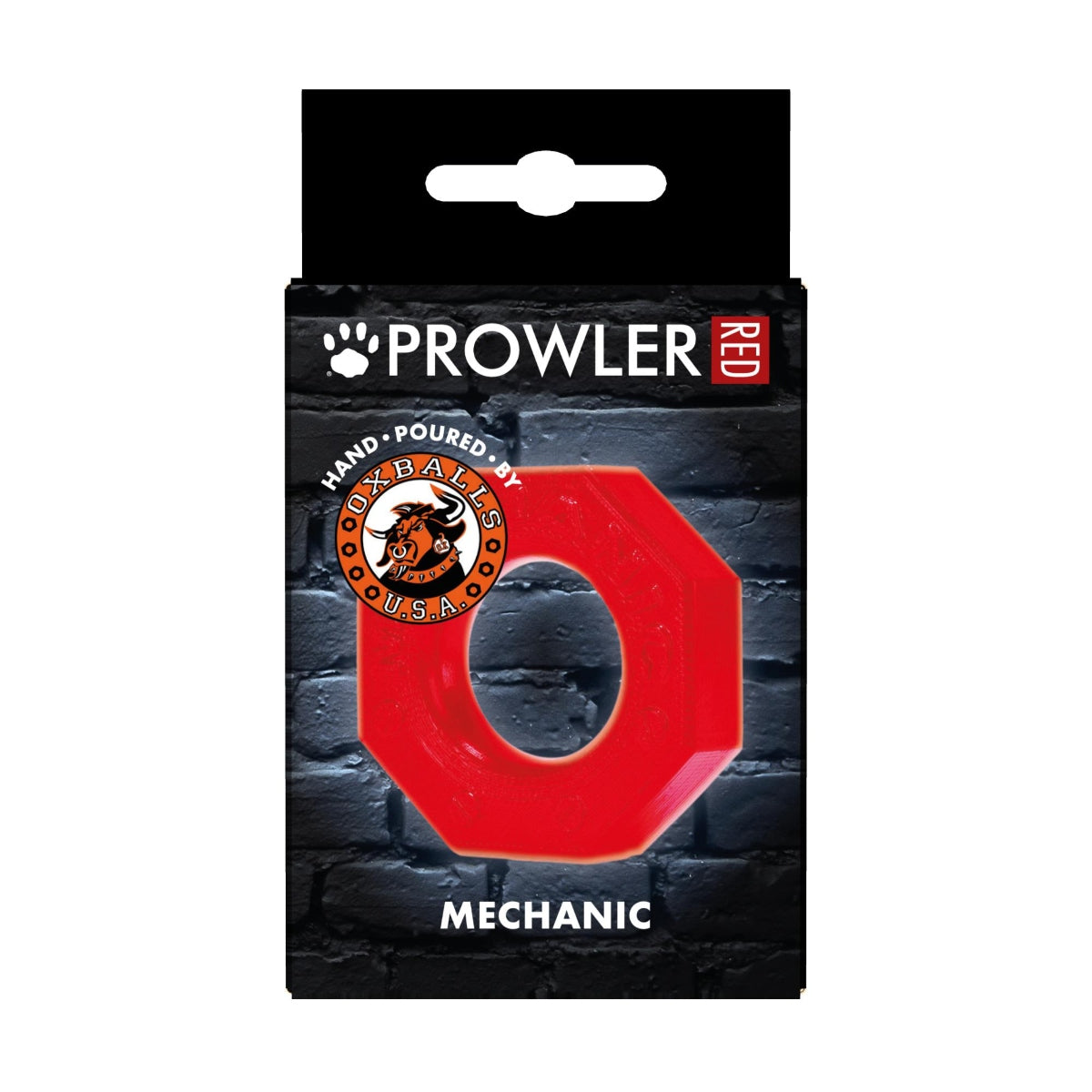 Prowler RED By Oxballs Mechanic Cock Ring Red