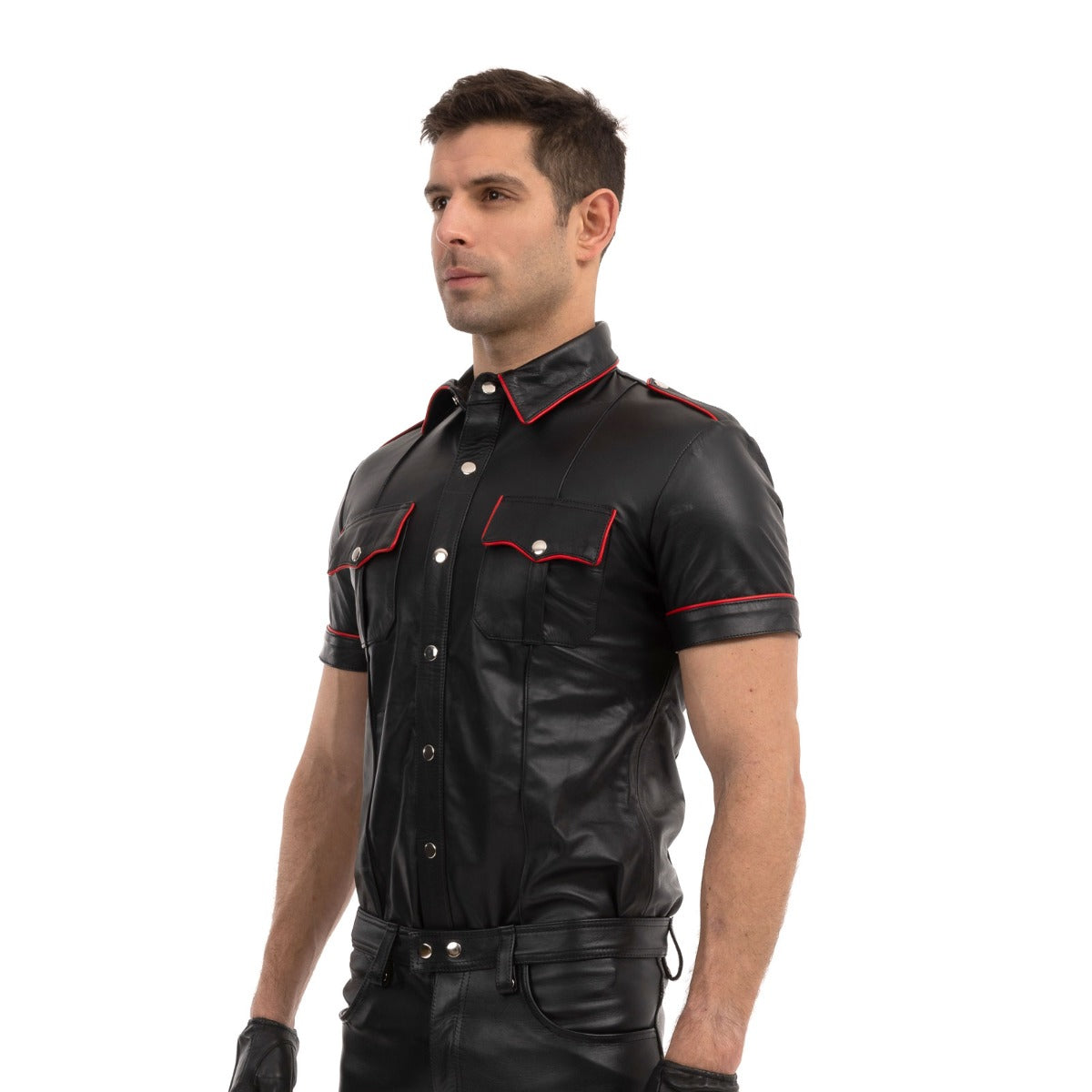 Prowler RED Slim Fit Police Shirt Black/Red Xlarge