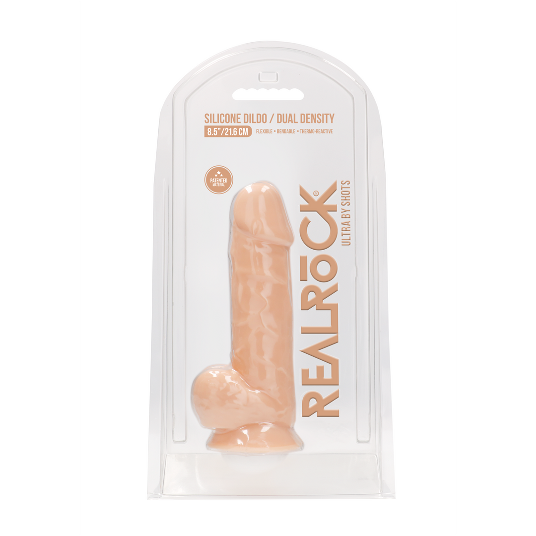 RealRock Ultra Dual Density Silicone Dildo Flesh 8.5 Inch