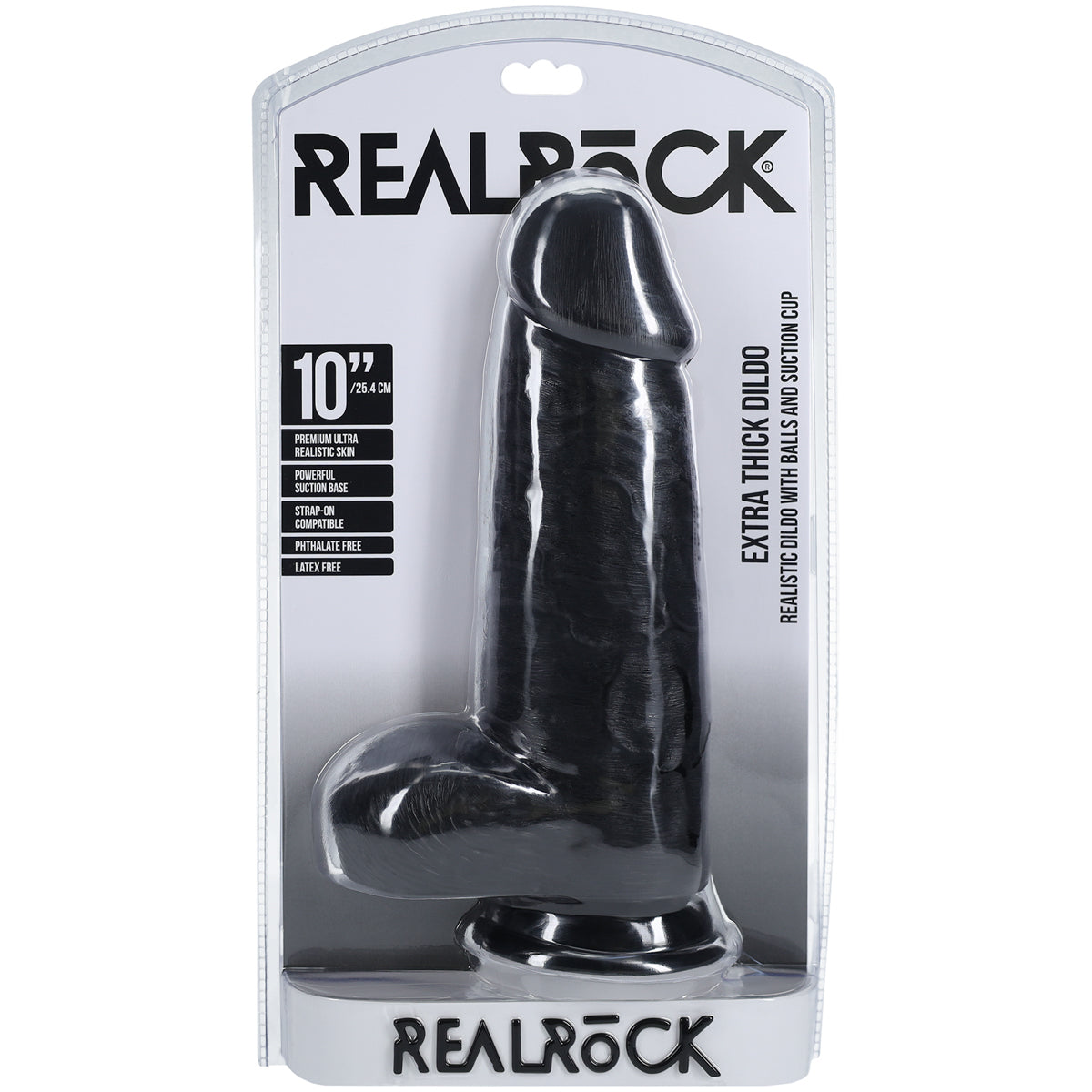 RealRock Extra Thick Realistic Dildo with Balls 10 Inch