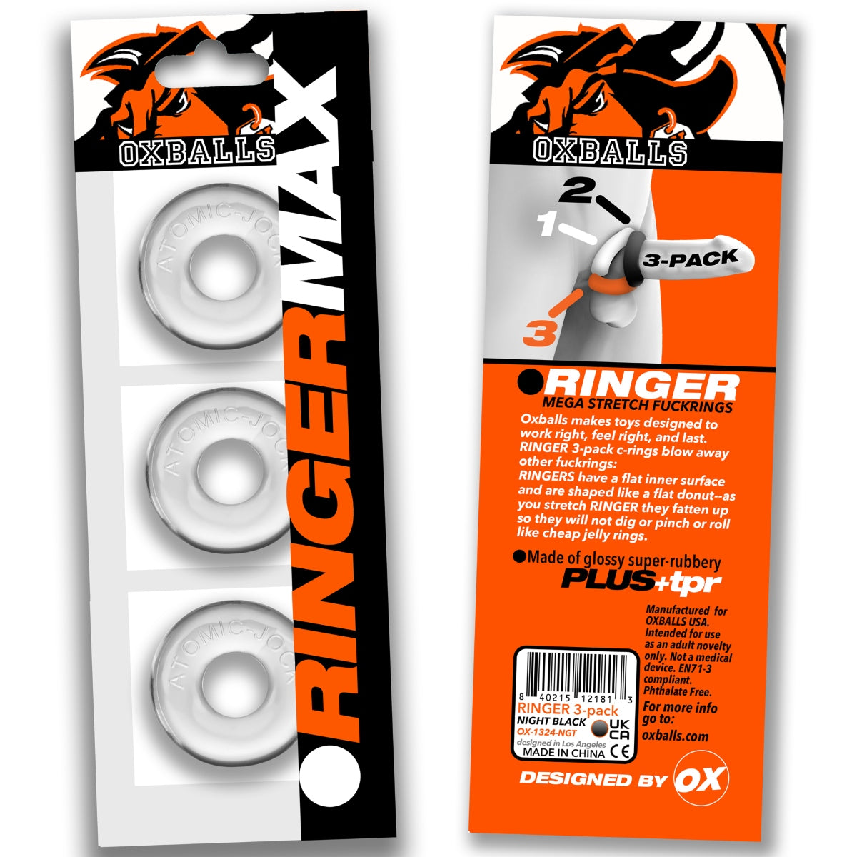 Oxballs Ringer Max 3PK Clear
