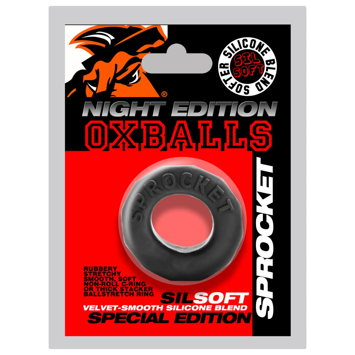 Oxballs Sprocket Comfort Cock Ring Special Edition Night
