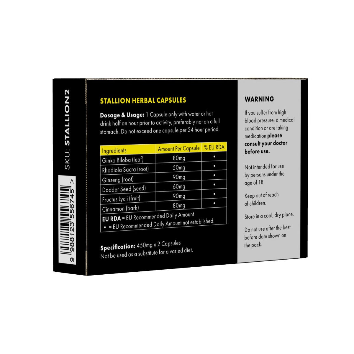 Stallion Herbal Supplement 2 pack