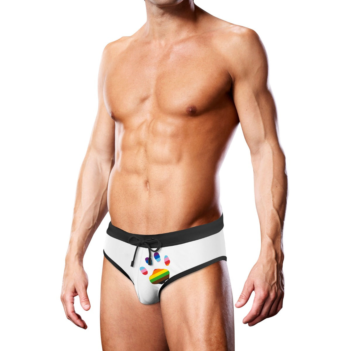 Prowler Swim Brief White Oversized Paw Small