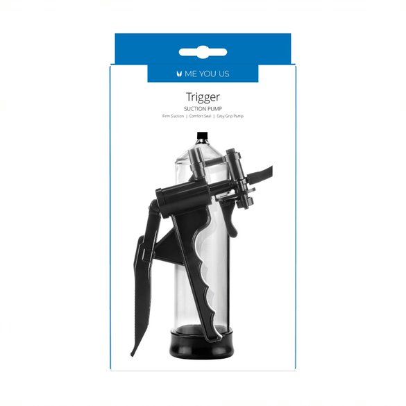 Me You Us Trigger Suction Penis Pump Black Clear