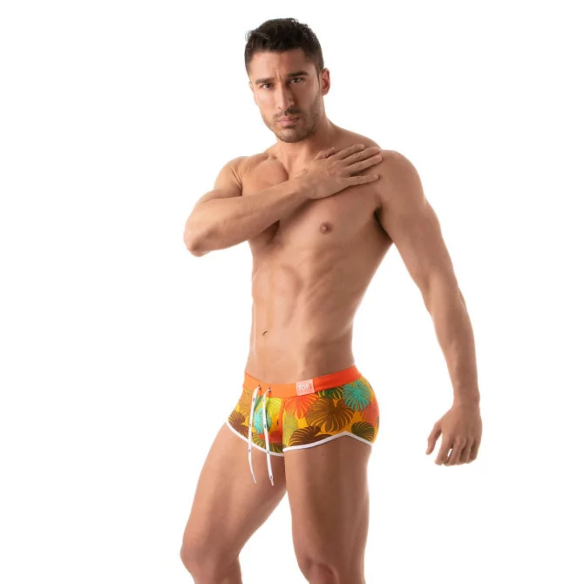 Floral Swim Trunk Yellow - Size : XL