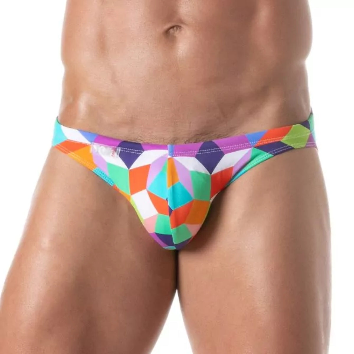 Print Swim Mini Briefs Purple - Size : L