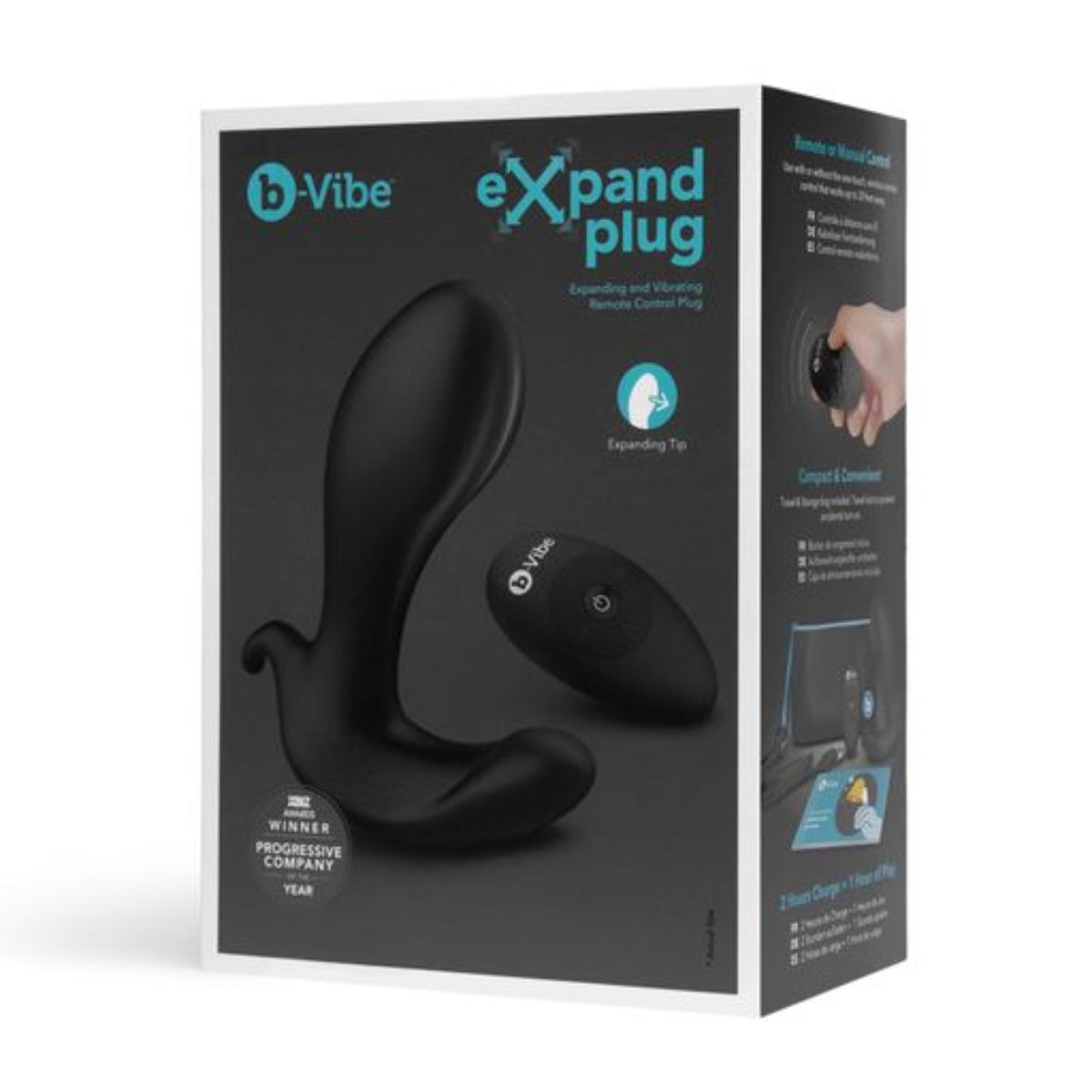 b-Vibe Expand Plug Prostate Massager Vibrator Black