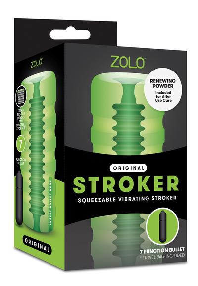 Zolo Original Squeezable Vibrating Stroker Vibrating Stroker Green