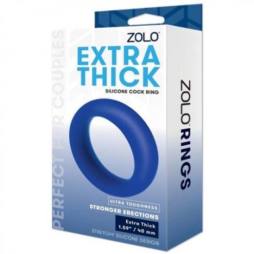 Zolo Extra Thick Silicone Cock Ring Blue